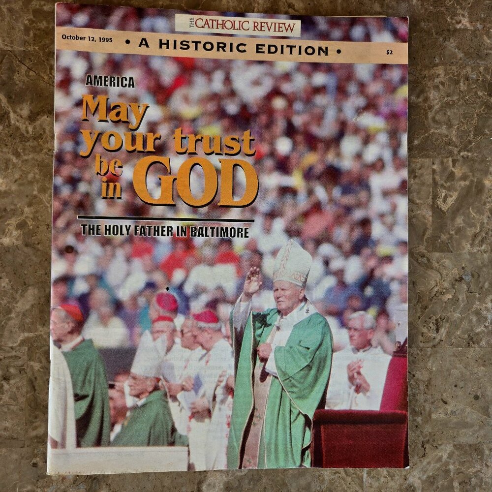 THE CATHOLIC REVIEW, OCTOBER 12, 1995, A HISTORIC EDITION